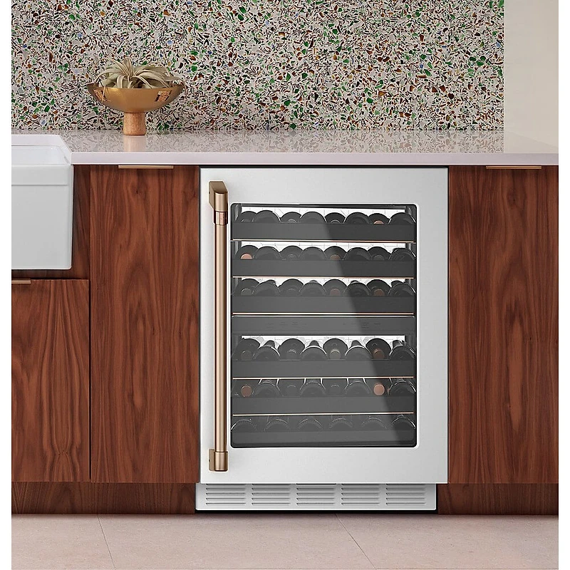 46 Bottle Built-in Matte White Wine Center 