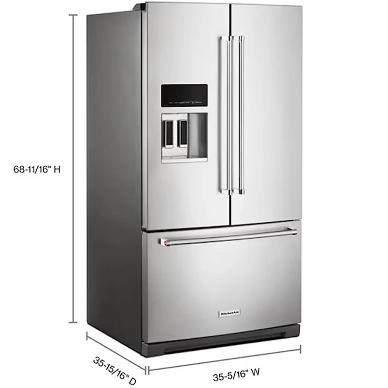 26.8 Cu. Ft. Stainless Steel Freestanding French Door Refrigerator