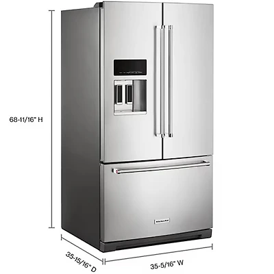 26.8 Cu. Ft. Stainless Steel Freestanding French Door Refrigerator