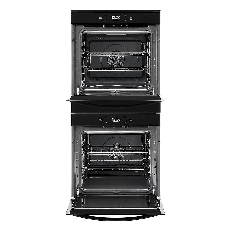 24 inch Black Built-In Double Electric Convection Wall Oven with WiFi