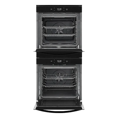 24 inch Black Built-In Double Electric Convection Wall Oven with WiFi