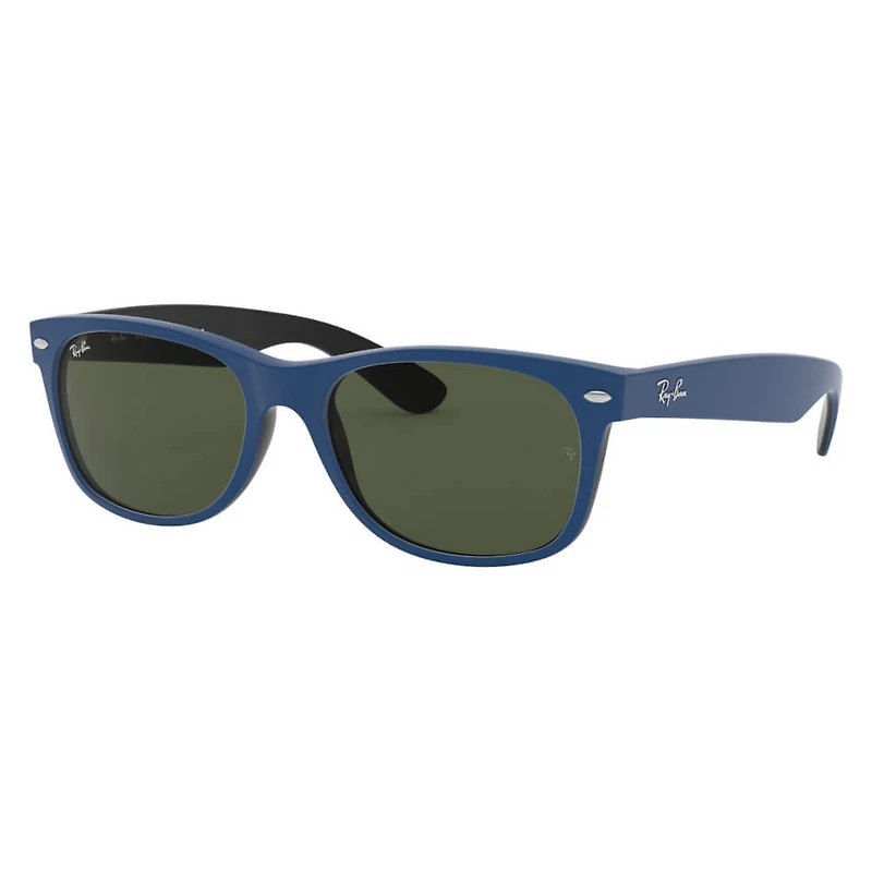 New Wayfarer Rubber Blue On Black / G-15 Green