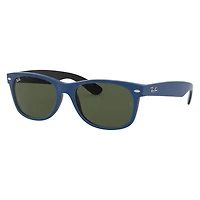 New Wayfarer Rubber Blue On Black / G-15 Green