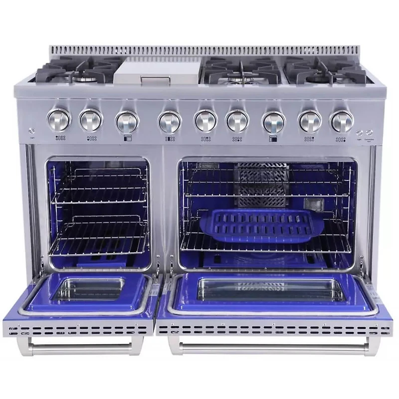 6.7 Cu. Ft. Stainless Steel Freestanding Dual Fuel Range