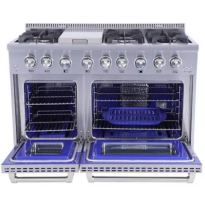 6.7 Cu. Ft. Stainless Steel Freestanding Dual Fuel Range