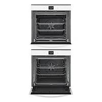 24 inch White Smart Convection Double Wall Oven
