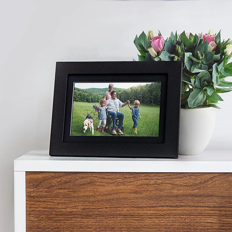 8 inch Photoshare WiFi Digital Picture Frame - Factory Refurbished - Black