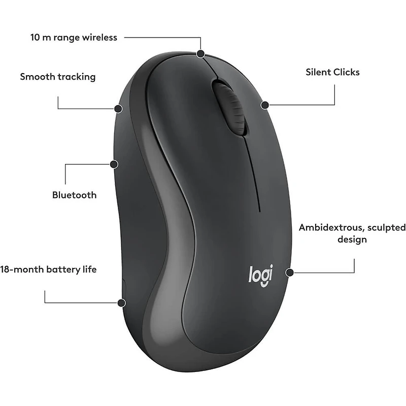 M240 Silent Bluetooth Mouse - Grey