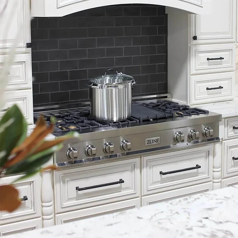 48 inch Stainless 6-Burner Gas Rangetop with Griddle