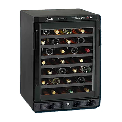 24 inch Black Wine Cooler with 54-Bottle Capacity
