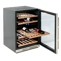 43 Bottle Stainless Steel DESIGNER Series Dual-Zone Wine Cooler 