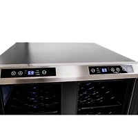 38 Bottle Stainless Steel Dual-Zone Wine Cooler 