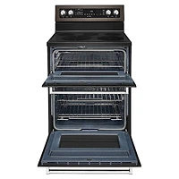 6.7 Cu. Ft. Black Stainless Freestanding Double Oven Electric Convection Range