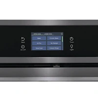 27 inch Black Stainless Electric Double Wall Oven with Total Convection