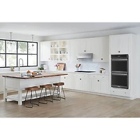 27 inch Black Stainless Electric Double Wall Oven with Total Convection