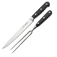 Hard Anodized Nonstick Roaster w/ Rack & Carving Set - Black/Copper