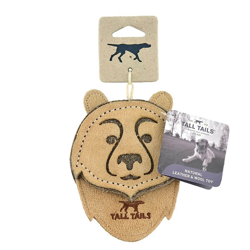 4 inch Natural Leather Bear Toy