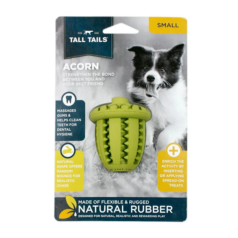 3 inch Natural Rubber Acorn Reward Dog Toy