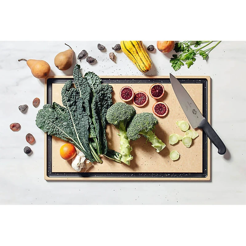23 inch x 14.5 inch Chef Series Cutting Board - Natural/Slate