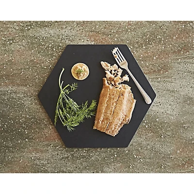 13 inch x 11.25 inch Display Hexagon Serving Board - Slate - OPEN BOX