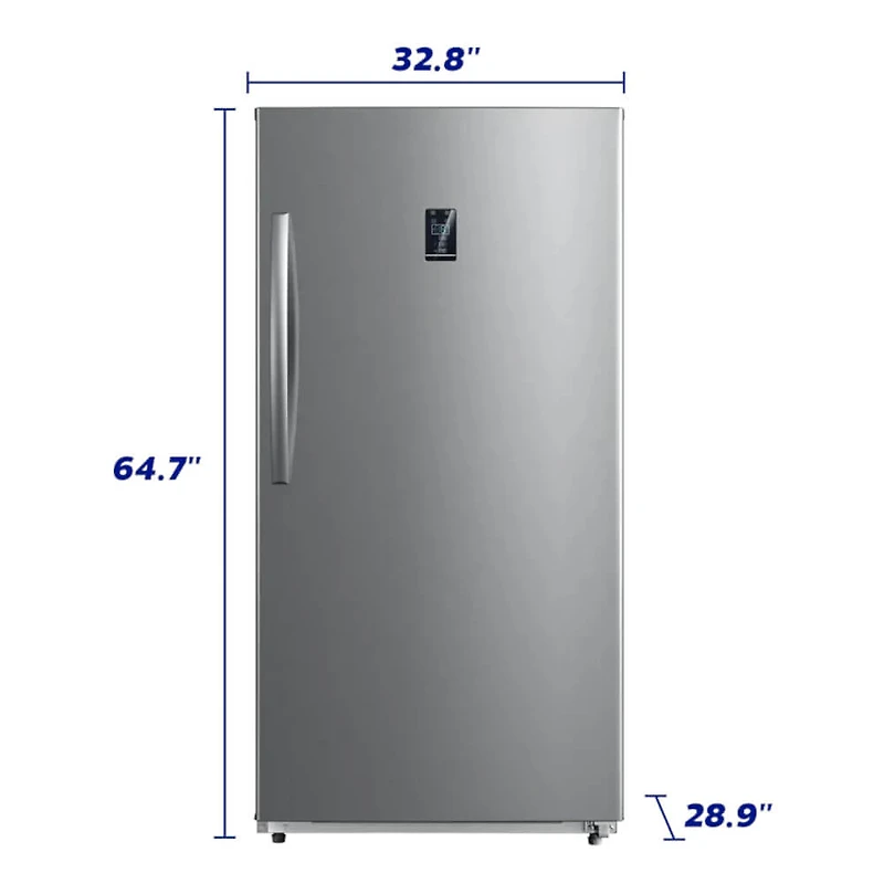 17 Cu. Ft. Stainless Steel Convertible Upright Freezer