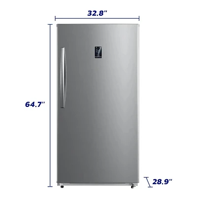 17 Cu. Ft. Stainless Steel Convertible Upright Freezer