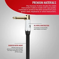 8 inch Prolink Studio Pro 2000 Instrument Cable - Right to Right