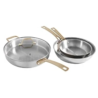 10-Piece Non-Toxic Cookware Set - Stainless Steel