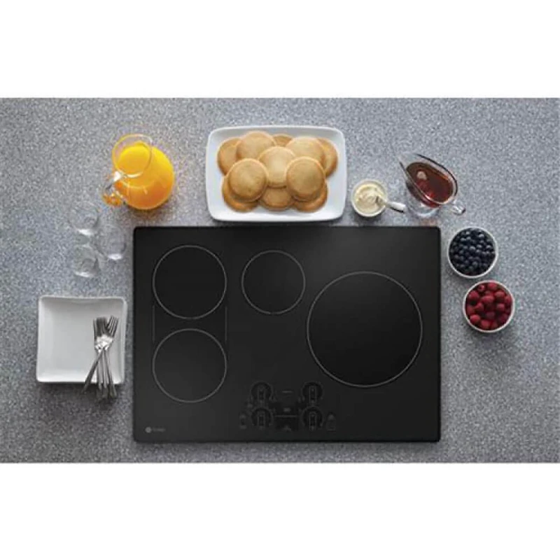 30 inch Black 4-Burner Electric Built In Cooktop