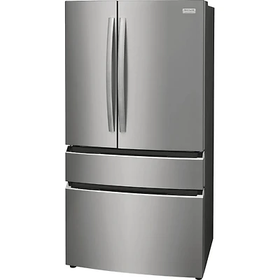 21.5 Cu. Ft. Stainless Steel 4-Door French Door Counter Depth Refrigerator 