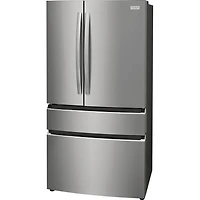 21.5 Cu. Ft. Stainless Steel 4-Door French Door Counter Depth Refrigerator 