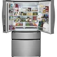 21.5 Cu. Ft. Stainless Steel 4-Door French Door Counter Depth Refrigerator 