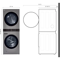 7.4 Cu. Ft. Smart Front Load WashTower