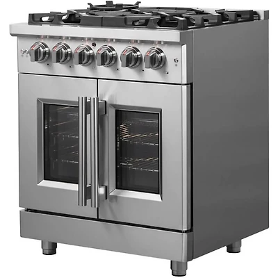 4.32 Cu. Ft. Stainless Steel Freestanding Dual Fuel Range