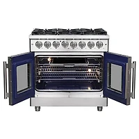 4.32 Cu. Ft. Massimo Stainless French Door Dual Fuel Range