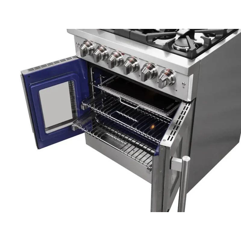 4.32 Cu. Ft. Stainless Steel Freestanding French Door Gas Range