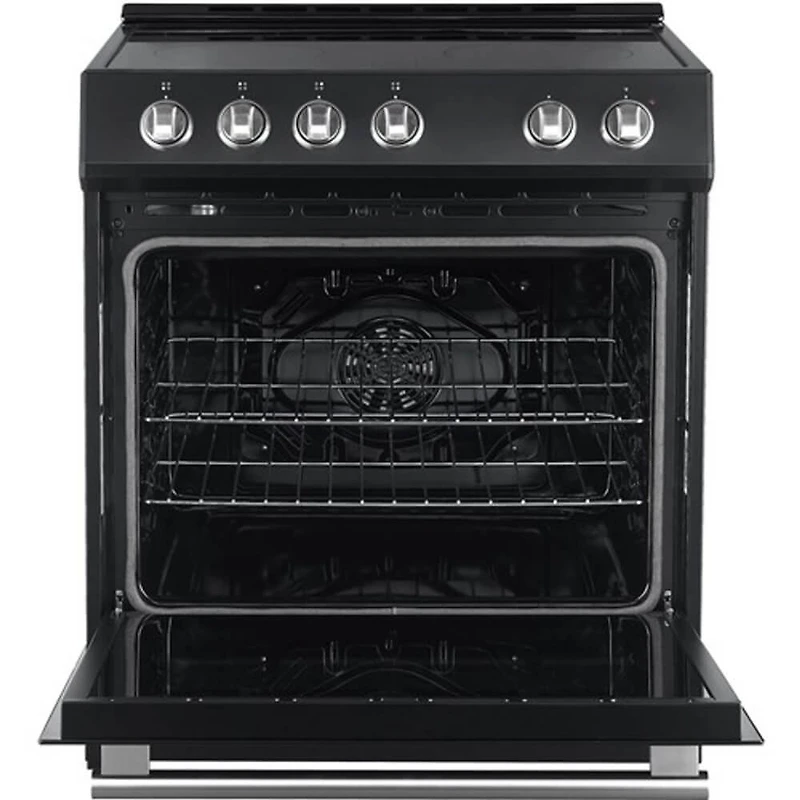 5 Cu. Ft. Leonardo Espresso Black 4 Element Electric Range