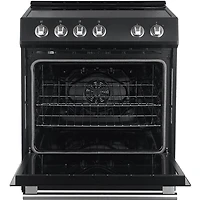 5 Cu. Ft. Leonardo Espresso Black 4 Element Electric Range