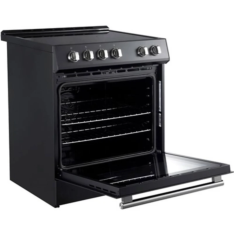 5 Cu. Ft. Leonardo Espresso Black 4 Element Electric Range