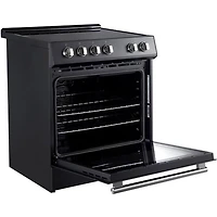 5 Cu. Ft. Leonardo Espresso Black 4 Element Electric Range