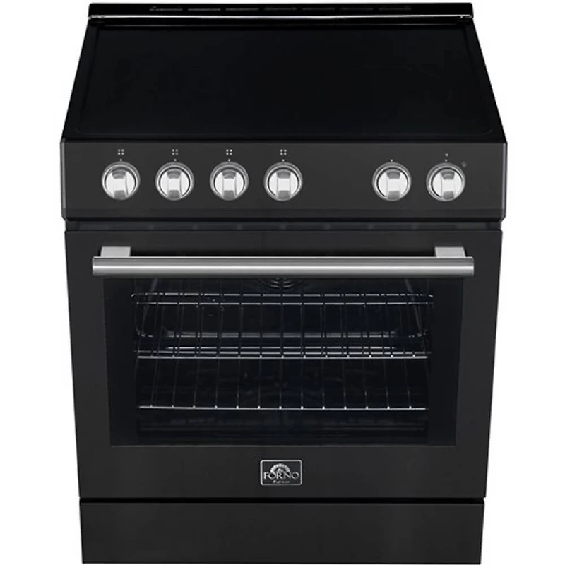 5 Cu. Ft. Leonardo Espresso Black 4 Element Electric Range