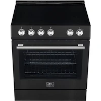5 Cu. Ft. Leonardo Espresso Black 4 Element Electric Range