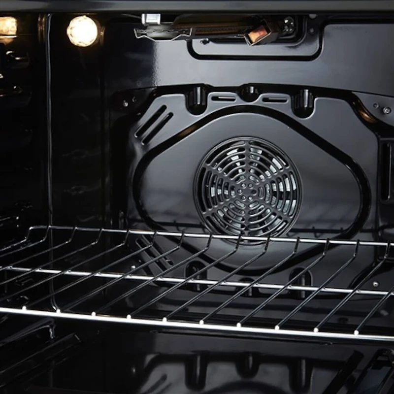 5.0 Cu. Ft. Leonardo Black Slide-In Gas Convection Range