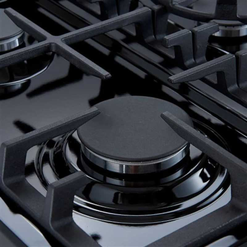 5.0 Cu. Ft. Leonardo Black Slide-In Gas Convection Range