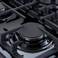 5.0 Cu. Ft. Leonardo Black Slide-In Gas Convection Range