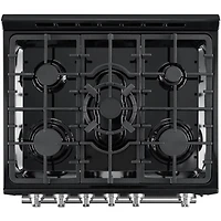 5.0 Cu. Ft. Leonardo Black Slide-In Gas Convection Range