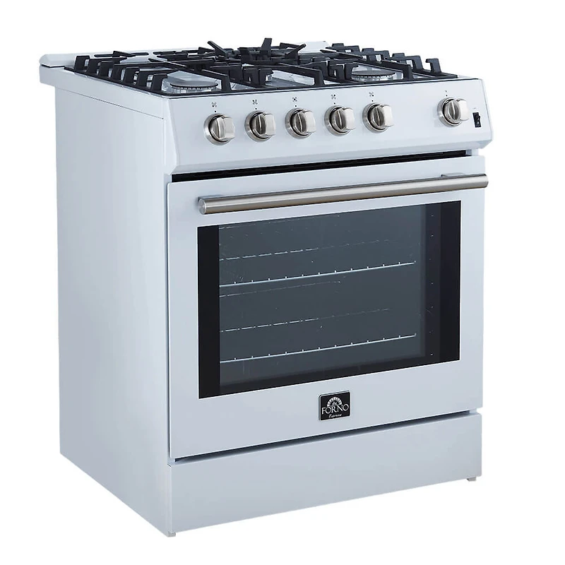 5.0 Cu. Ft. Leonardo Espresso White Slide-In Gas Range