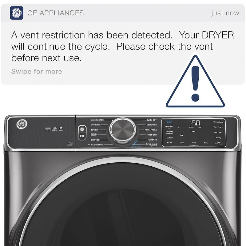 7.8 Cu. Ft. Carbon Graphite Front Load Smart Electric Dryer