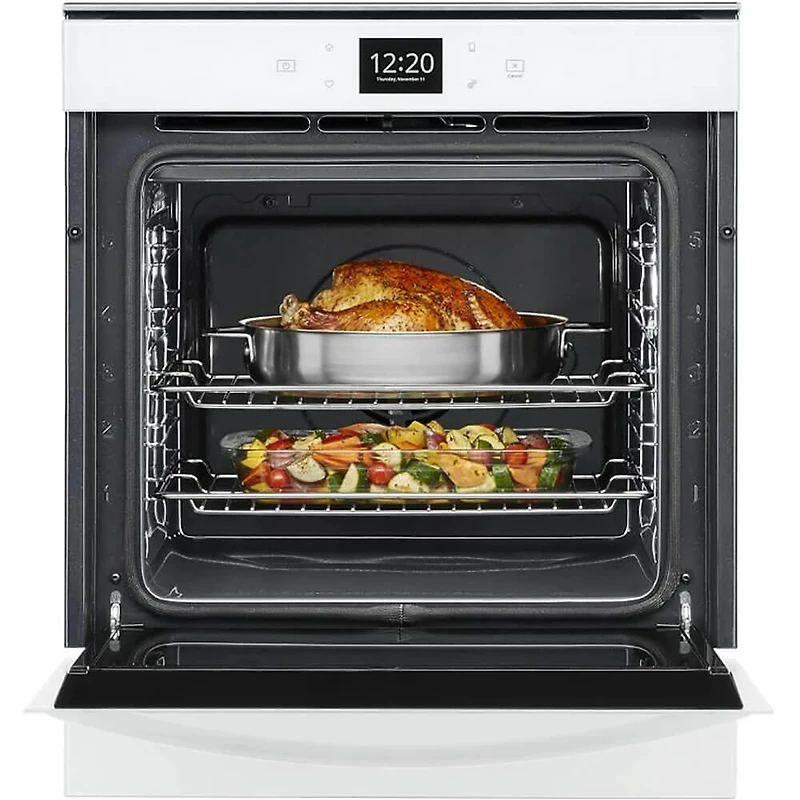24 inch White Smart Electric Wall Oven