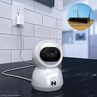 Indoor Wi-Fi Plug In 3 MP Tilt Camera with 2-Way Audio